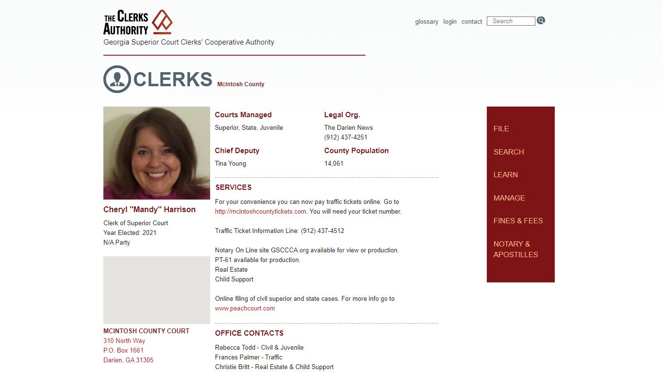Clerks - MCINTOSH County - Georgia Clerk of Courts